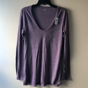Gap long sleeve light purple top